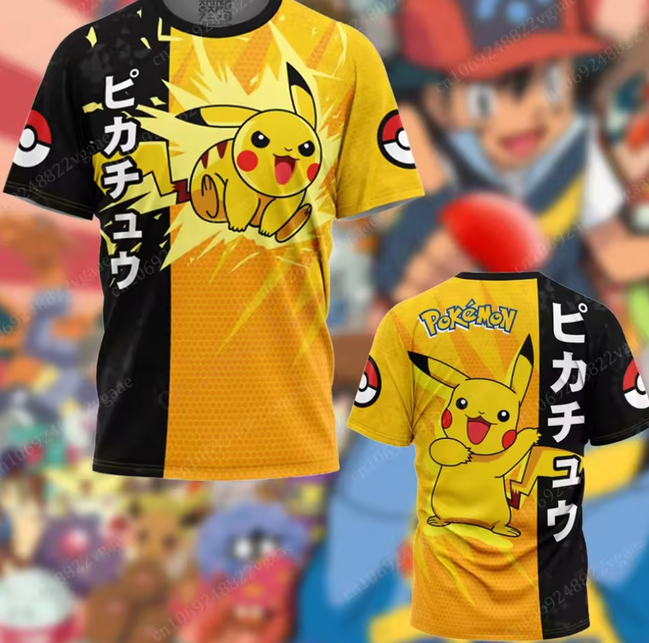 Anime-Inspired Full Print T-Shirt | Japanese Streetwear Short Sleeve Graphic Tee