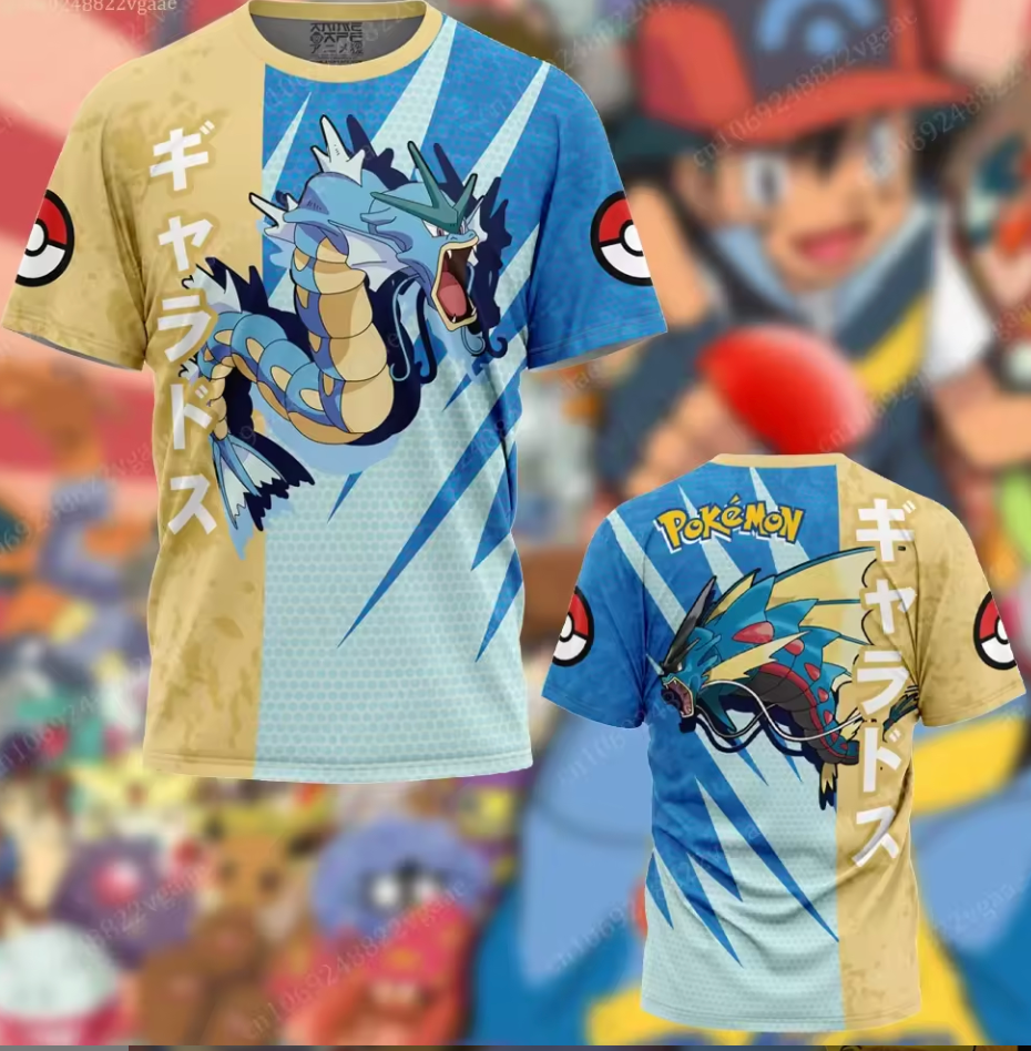 Gyarados Graphic T-Shirt | Full Print Front & Back