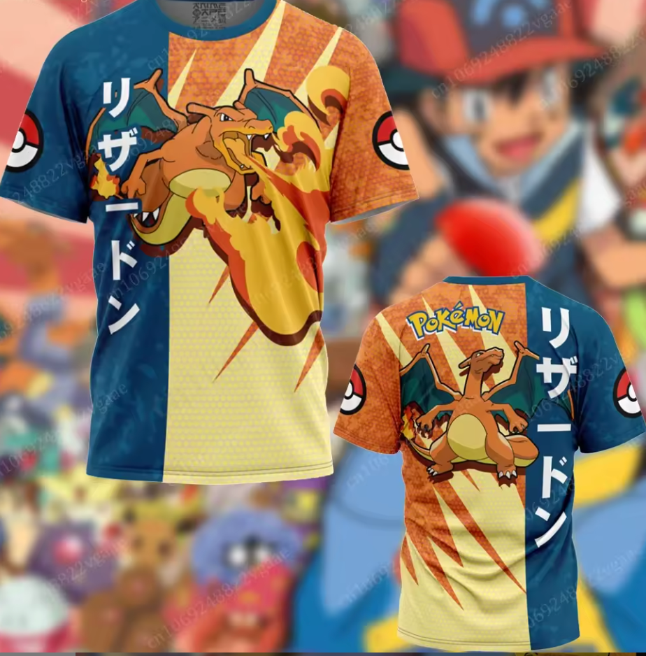Charizard Graphic T-Shirt | Full Print Front & Back