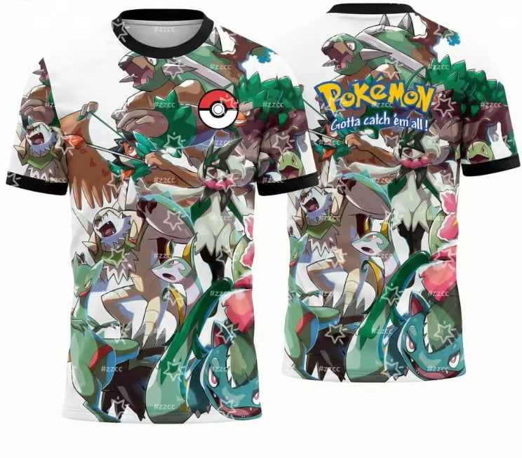Grass Type Graphic T-Shirt – Men's Unisex Anime Tee | ICO Trainer Threads